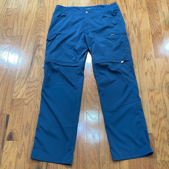 Columbia Omni-Shade Blue Men’s Cargo Convertible Pants Lightweight 38 x 34 - Picture 2 of 13